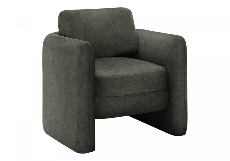 Monarch Specialties - Accent Chair, 32\"H, Upholstered, Living Room, Bedroom, Dark Grey Fabric, Contemporary