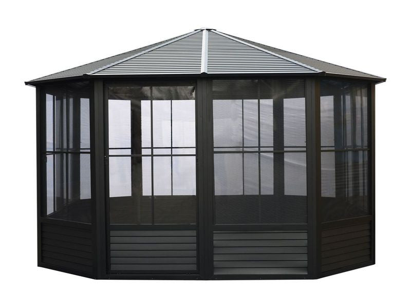 Florence Solarium 12x12 Metal Roof In Black