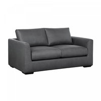 Cleo Contemporary Upholstered Loveseat in Pewter 