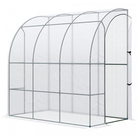 Outsunny 7' X 4' X 7' Outdoor Lean-to Walk-in Garden Greenhouse With Roll-up Door Hot House For Plan
