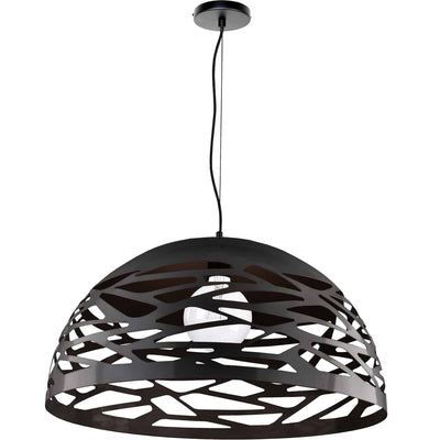 Dainolite Coral 1 Light Pendant 20" Dia Matte Black Finish Lamp|Luminaire suspendu Coral de Dainolite de 20 po de diamètre, avec fini noir mat et 1 ampoule