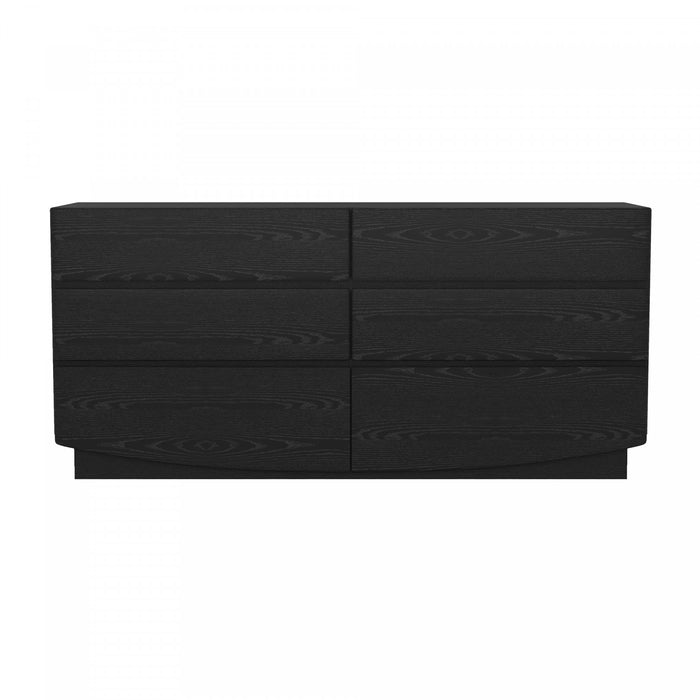 Ardea Contemporary 72\" Dresser in Black (6-Drawer)
