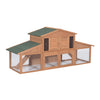 Pawhut 88.5\" X 27.5\" X 39.25\" Deluxe Wooden Rabbit Hutch Backyard Bunny Cage Small Animal Living House With Outdoor Run, Orange