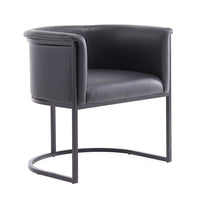 Manhattan Comfort Cosmopolitan Faux Leather Dining Chair - Black