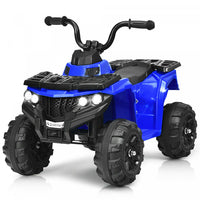 6v Battery Powered Kids Ride On Atv 4-wheeler Quad W/ Mp3 & Led Headlight Blue