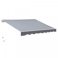 Outsunny 8' x 7' retractable awning, patio awnings, sunshade shelter with 280g/m² Uv & Water-resista