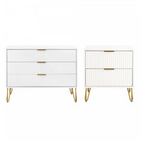 Dumbo Modern 2-Piece Dresser Set in White 