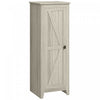 HOMCOM 48\" Kitchen Pantry, Storage Cabinet with Barn Door, Grey