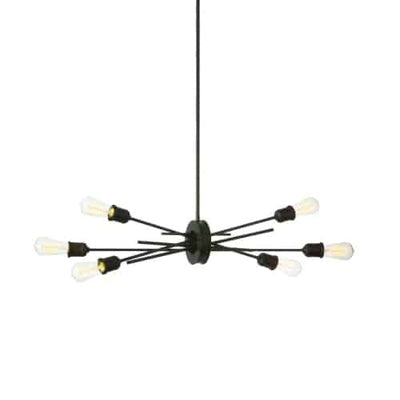 Dainolite Nebraska 6 Light Horizontal Pendant Espresso Finish Lamp|Luminaire suspendu horizontal Nebraska de Dainolite avec fini espresso et 6 ampoules