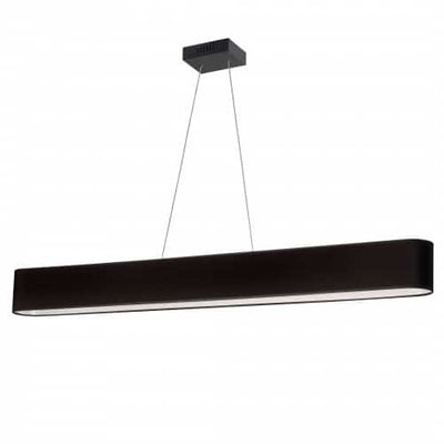 Dainolite Aubrey Horizontal Pendant 30w Oval Matte Black Black/White Shade Lamp|Luminaire suspendu horizontal Aubrey de Dainolite ovale avec abat-jour noir et blanc, fini noir mat et ampoule de 30 W
