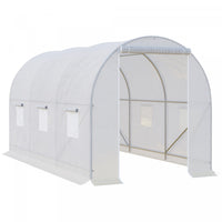 Outsunny 11.5x6.6x6.6ft Walk-in Tunnel Greenhouse Portable Garden Plant Growing Warm House With Door
