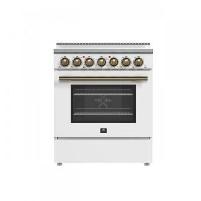 Forno Paolo 30" White Electric Range, 4.38 CU.FT. - FFSEL6011-30WHT | Cuisiniere electrique blanche Paolo 30 po, 4,38 pi³ - FFSEL6011-30WHT