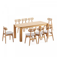 Colbert and Rockaway Modern Industry Chic 9-Piece Dining Set in Natural
