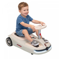 Qaba 12V Electric Wiggle Car with 2 Speed Modes, Kids Ride On Car with Soft Start, Pedal, Music and Lights, Indoor & Outdoor, Gift for Boys Girls 3-5 Years, White