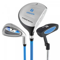 Ultimate Junior Golf Club Set For Children Includes 165cc #3 Fairway Wood & #7 Iron Blue