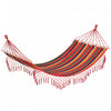 Outsunny Patio Outdoor Hammock, Brazilian Hammock Portable Hammock Load Capacity Up To 264 Lbs For Backyard, Porch, Outdoor And Indoor Use Red Stripe