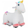 Qaba 6v Ride On Unicorn, Battery Powered Ride-On Kids Electric Ride On Horse, Riding Pony Toy With Music Forward, Pu Wheels, Soft Touch, For Boys And Girls Aged 18-36 Months, White