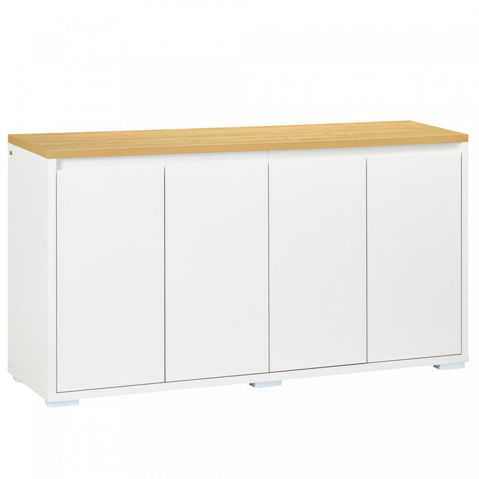 HOMCOM Storage Cabinet Sideboard Buffet Cabinet with 4 Doors White