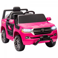 Qaba 12v Electric Powered Ride-On Car For Kids, Toyota Land Cruiser Licensed Kids Car With Parent Re