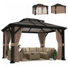 Outsunny 10' x 12' Hardtop Gazebo Canopy with Double Polycarbonate Roof