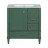 Katherine 30\" Solid Wood Bathroom Vanity With Sink Combo - Green