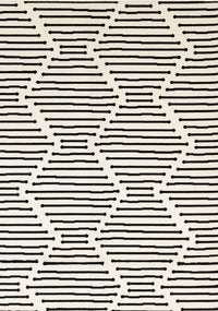 Forte Black White Stripes Area Rug - 5'3