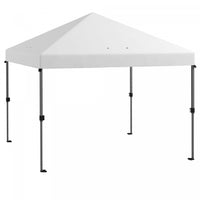 Outsunny 10x10ft Adjustable Pop Up Canopy Tent W/ 1-button Push Wheeled Bag