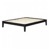 Vito Solid Wood Platform Bed - Pure Black 
