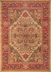 Lux Traditional 9'3\" x 12'6\" Area Rug in Ivory Indoor Area Rug