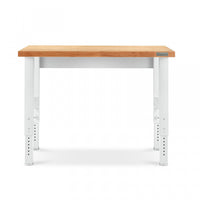 Gladiator 4' Adjustable Height Hardwood Workbench - Hammered White