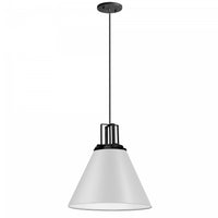 Dainolite Sonus 1 Light Pendant Matte White Matte Black Accent Lamp
