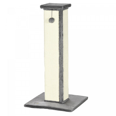 Pawhut 32" Tall Cat Scratching Post For Indoor Cats And Kittens, Vertical Claw Scratcher, Sisal Cat |Pawhut Arbre A Chat 32" De Haut Pour Chats Et Chatons D'interieur, Griffoir Vertical, Griffoir En Si