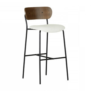 Hype Cream Brown Bar Stool – Set of 2