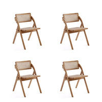 Lambinet Industry Chic Wood Folding Chair in Natural - Set of 4 Dining Chair