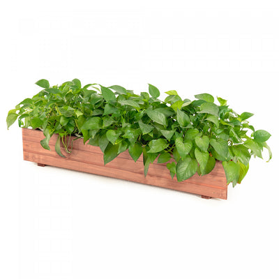Costway 36 Inch Wooden Flower Planter Box Garden Yard Decorative Window Box Rectangular