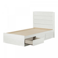 Arlen Mates Bed With 3 Drawers And Headboard Set - White Pine 