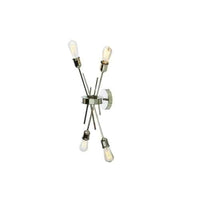 Dainolite Nebraska 4 Light Wall Sconce Burnished Chrome Finish Lamp
