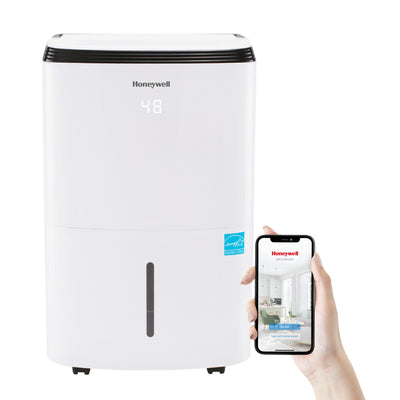 Honeywell Smart Portable Dehumidifier - 50 Pint - White | Deshumidificateur portable intelligent Honeywell - 50 pintes - Blanc