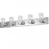 Dainolite Veronica 5 Light Vanity Light Polished Chrome Clear Glass Lamp