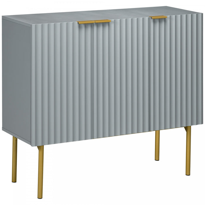 HOMCOM Accent Cabinet w/ Gold Leg for Living Room Dining Room Hallway Grey