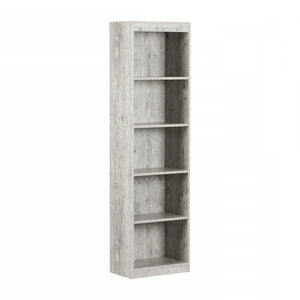 Axess 5-Shelf Narrow Bookcase - Seaside Pine