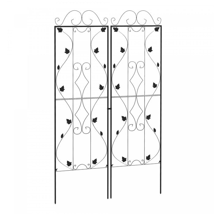 Outsunny Set Of 2 Garden Trellis, Metal Plant Trellis For Climbing