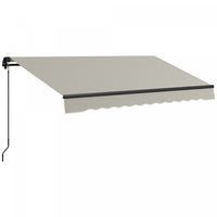 Outsunny 10' X 8' Patio Retractable Awning Sunshade Shelter, Light Grey
