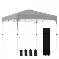 Outsunny 10' X 10' Pop Up Canopy Tent With Sand Bags, Upf 50+ Instant Sun Shelter, Tents For Parties