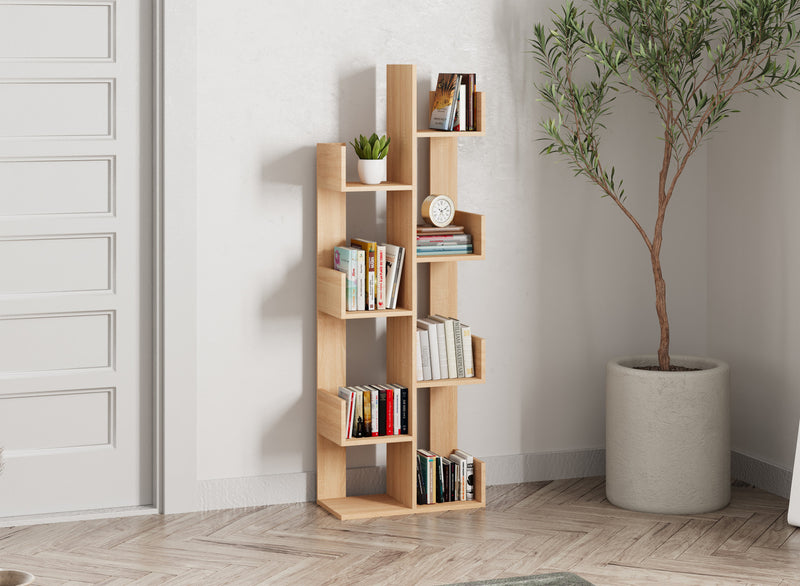 57\" Wall Shelf With 8 Open Shelves