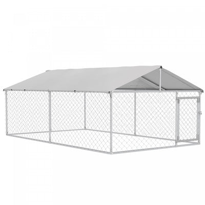 Pawhut Outdoor Dog Kennel Dog Run With Waterproof, Uv Resistant Cover For Medium And Large Sized Dog|Pawhut Niche D'exterieur Pour Chien Avec Housse Impermeable Et Resistante Aux Uv Pour Chiens De Tail