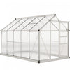 Outsunny Greenhouse, Walk-in Hot House, Clear Pc Board With Sliding Door