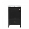 Puret 20 Inch Single Sink Bathroom Vanity with Door Shelf and Pull-Out Drawer, Black | Puret Meuble-Lavabo Simple 20 po avec Etagere de Porte et Tiroir Coulissant, Noir