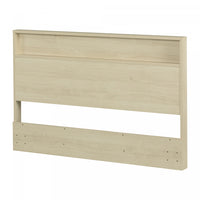 Fusion Headboard With Storage Shelf - Bleached Oak