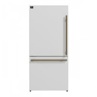 Forno Milano Espresso 31 Inch Bottom Freezer, White, 17.2 cu.ft. - FFFFD1786-31WHT 